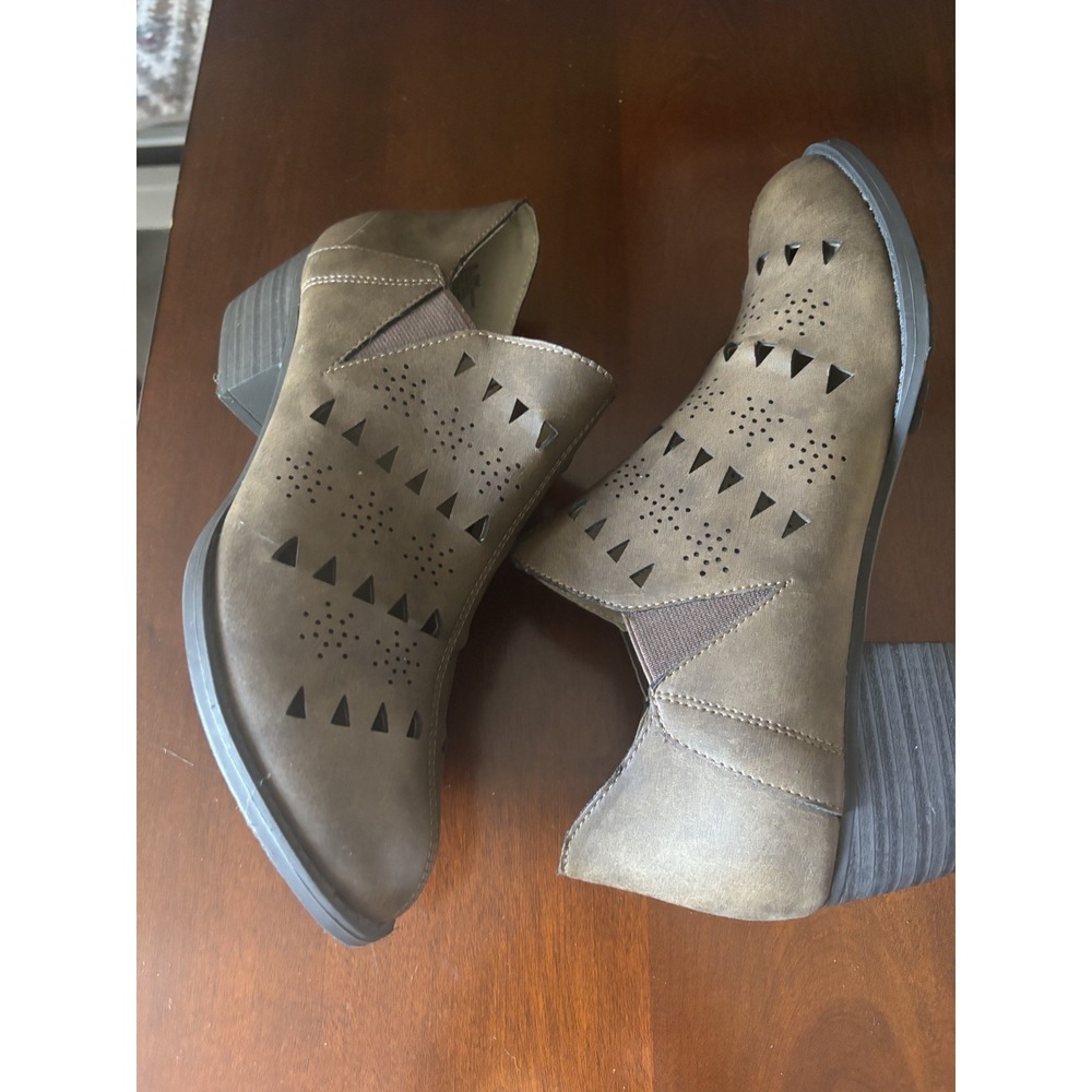 JBU By Jambu Boots Womens 8.5 Evelyn Encore Ankle Booties Heels Pull On Brown - Picture 6 of 6